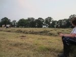 Fin on a bale while we discuss baling.JPG